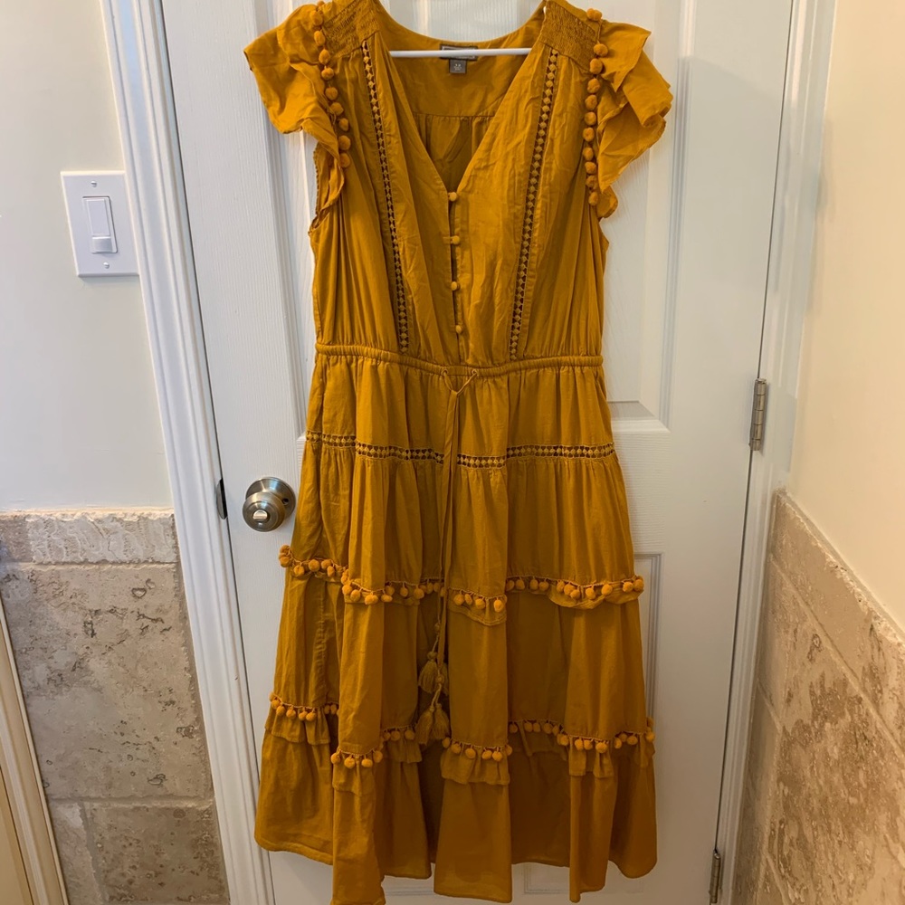 J Crew Point Sur Pom Pom dress